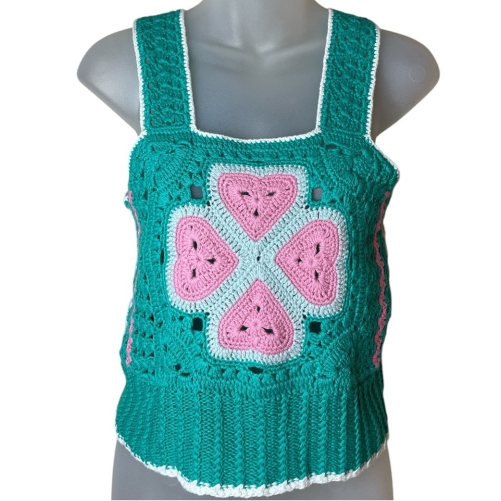 Kate Spade flower crochet top NWT Small